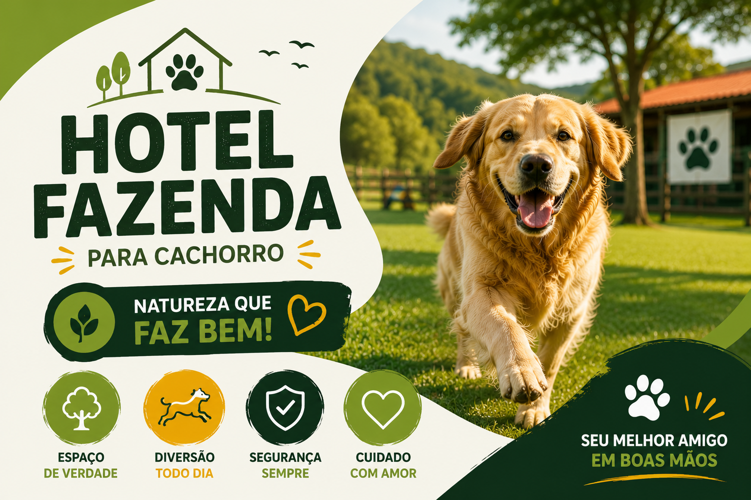 Hotel Fazenda para Cachorro | Natureza, Espaço e Hospedagem com Bem-Estar