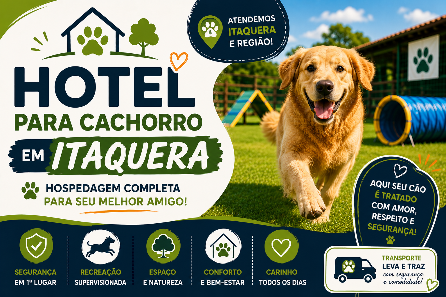 Hotel para Cachorro em Itaquera | Hospedagem Segura com Transporte e Recreação